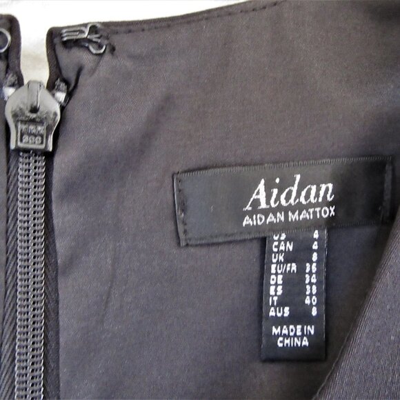 Aidan MATTOX jacquard cocktail dress lace 4 nwt party - Picture 8 of 13